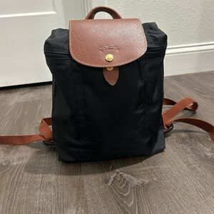 Longchamp black backpack